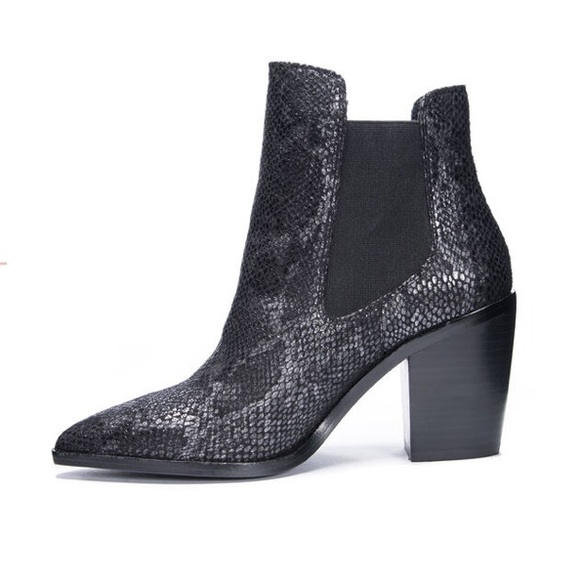 Chinese Laundry Leather Utah Snakeskin Booties - Picture 7 of 15